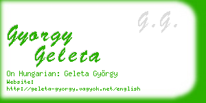 gyorgy geleta business card