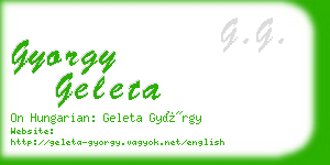 gyorgy geleta business card